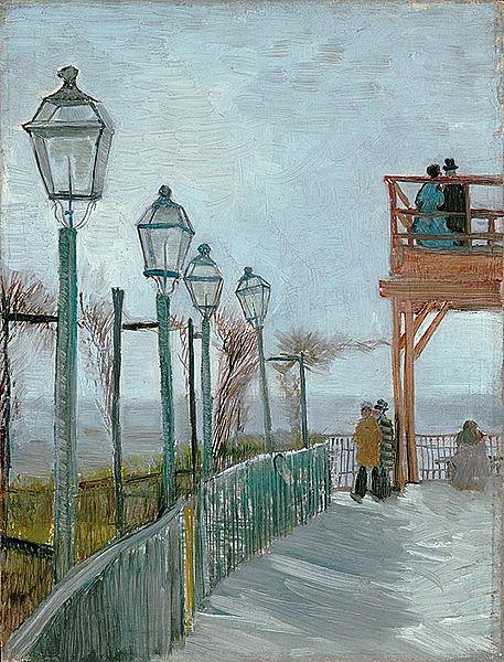 Vincent Van Gogh Terrace and Observation Deck at the Moulin de Blute-Fin, Montmartre oil painting picture